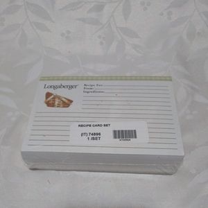 Recipe Card Set- Longaberger